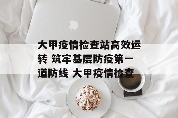大甲疫情检查站高效运转 筑牢基层防疫第一道防线 大甲疫情检查